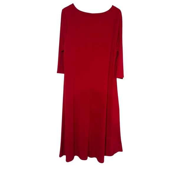 Chicos Women 3 Full Sleeve Red Dress - Picture 3 of 6